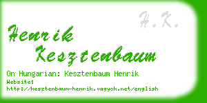 henrik kesztenbaum business card